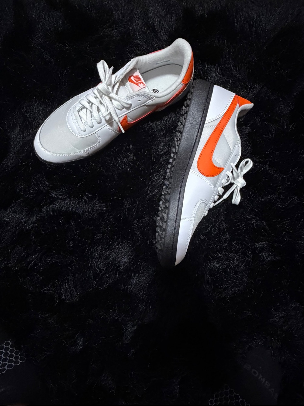 Nike Field General /Men’s White Sneakers with Orange Swoosh
